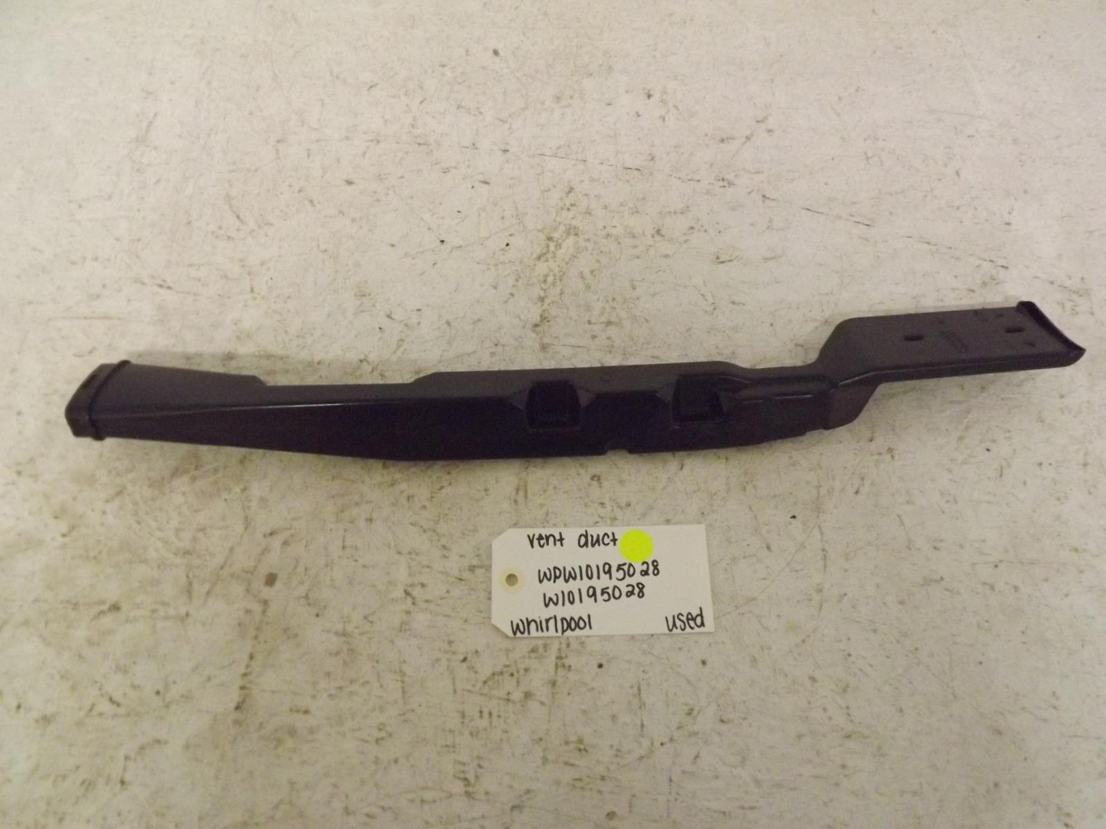 Whirlpool Dishwasher WPW10195028 W10195028 Vent Duct Used Whirlpool Dishwasher WPW10195028 W10195028 Vent Duct Used
